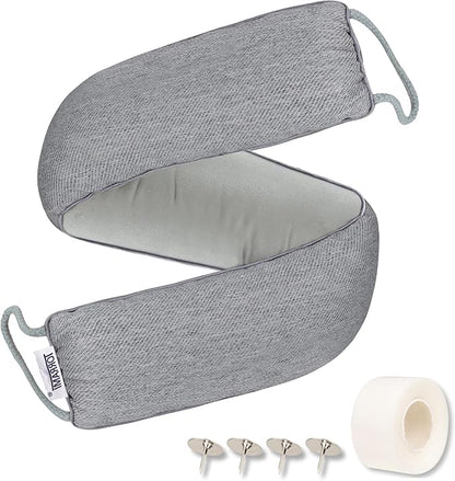 TORRAMI 36" Door Draft Stopper Under Bottom Insulation Noise Air Stopper 2.1LB,Door Snake Draft Guard Seal for Doors and Windows - Dark Gray