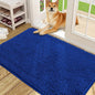 OLANLY Dog Door Mat for Muddy Paws 48x30, Absorbs Moisture and Dirt, Absorbent Non-Slip Washable Doormat, Quick Dry Chenille Mud Mat for Dogs, Entry Indoor Entryway Carpet for Inside Floor, Royal Blue