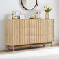 Fluted 6 Drawer Dresser, 53" Wide Modern Storage Chest of Drawers, Wood Drawer Organizer for Bedroom, Living Room, Hallway