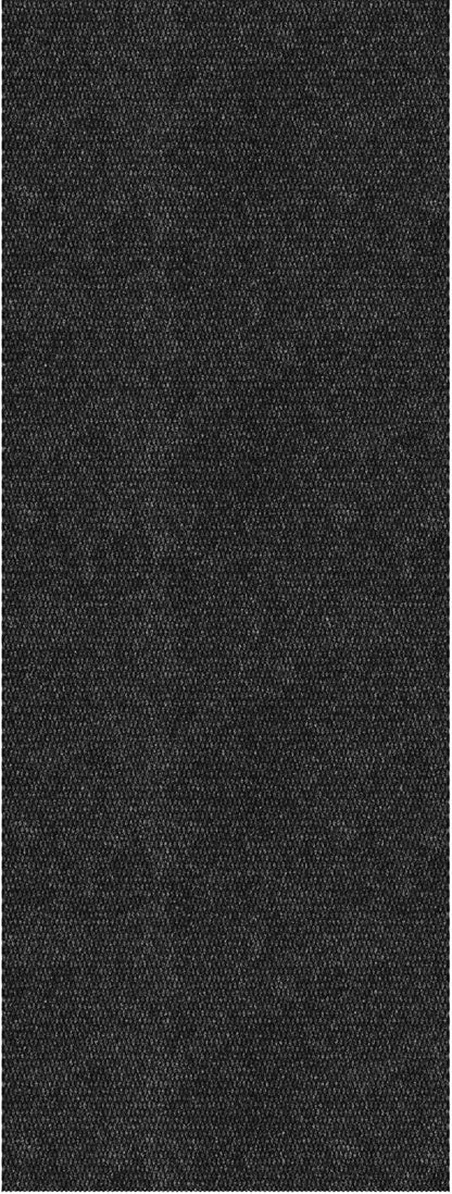 Ottomanson Commercial Scrape Rib Entry Mat – Heavy Duty Ribbed Floor Mat for High Traffic – Non Slip Rubber Back, Waterproof – Indoor Outdoor Use for Offices, Schools, Lobbies, 2' x 14', Black