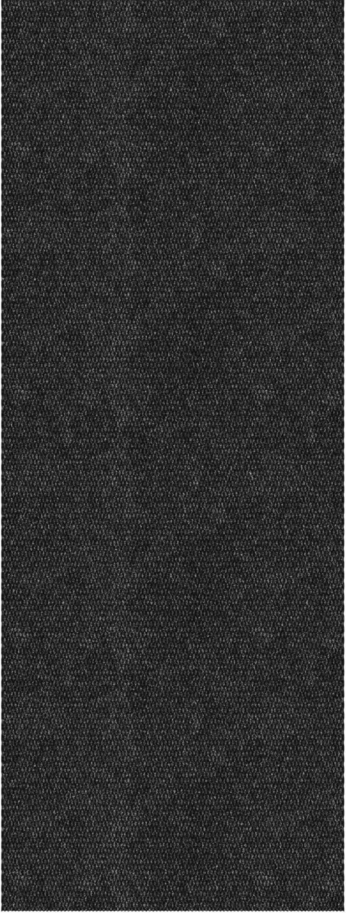 Ottomanson Commercial Scrape Rib Entry Mat – Heavy Duty Ribbed Floor Mat for High Traffic – Non Slip Rubber Back, Waterproof – Indoor Outdoor Use for Offices, Schools, Lobbies, 2' x 8', Black