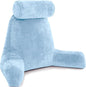 Husband Pillow XXL – Reading Pillow Bed Chair with Arms & Back Support – Sky Blue - Back Pillow for Beds Sitting Up – Bed Rest Arm Pillow – Comfy Reading Pillow for Adults