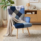 Joysoul Living Room Accent Chair Modern High Back Arm Chair, Houndstooth Pattern Bohemian Style Chairs for Bedroom Waiting Room