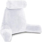 Husband Pillow XXL – Reading Pillow Bed Chair with Arms & Back Support – White - Back Pillow for Beds Sitting Up – Bed Rest Arm Pillow – Comfy Reading Pillow for Adults