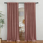 RYB Home Wild Rose Velvet Blackout Curtains for Girl Bedroom - Room Darkening Privacy Shades as Window Treatment Thermal Curtains for Living Room, W 62 x L 96 inch, 2 Panels