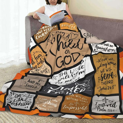 Christian Gift for Women, Bible Inspirational Throw Blanket for Couch, Soft Flannel Blanket, 40"x 50" Prayers Blankets for Bedroom Sofa Living Christmas Halloween Decoration