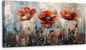 SERIMINO Large Wall Art for Living Room, Nature Floral Botanical Canvas Prints, Red Flowers Pictures Wall Decor, Wildflower Modern Home Decor Bathroom Dining Room Kitchen Paintings 20"X40"