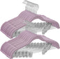SONGMICS 30-Pack Pants Hangers, 16.7-Inch Long Velvet Hangers with Adjustable Clips, Heavy-Duty, Non-Slip Skirt Hangers, Space-Saving for Pants, Skirts, Coats, Dresses, Pale Purple UCRF012GP30