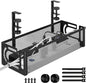 Under Desk Cable Management Tray, 15.7'' No Drill Steel Desk Cable Organizers, Wire Management Tray Cable Management Rack (1 Pack-Black)