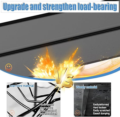 Storage Shelves, Garage Metal Shelving Unit, Adjustable, Double-Layer Column with Reinforced Ribs, Heavy-Duty, Capable of Bearing 600-3600 lbs (Black, 25''W*14''D*32''H, Tier)