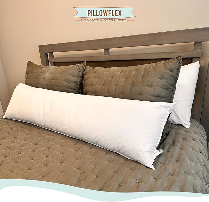 Pillowflex Synthetic Down Pillow Insert - 18x26 Down Alternative Pillow, Ultra Soft, Large Rectangle, Lumbar, Back, Sofa, Sleeping Pillow - 1 Decorative Pillow Form