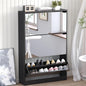 Shoe Cabinet with 3-Flip Mirror Drawers, Freestanding Shoe Rack Organizer with Hidden Handle, Slim Narrow Shoe Storage Cabinet for Entryway, Entrance, Hallway, Bedroom