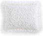 Beatrice Home Fashions Medallion Chenille Bedspread, King Sham, White