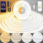 COB LED Strip Light,CCT Dimmable Strips Light,2700K-6500K,9.84ft/3m,8mm Wide,CRI90+ 24V LED Strips Kit with Bluetooth APP Control/Music Mode,for Bedroom,Kitchen,DIY Lighting