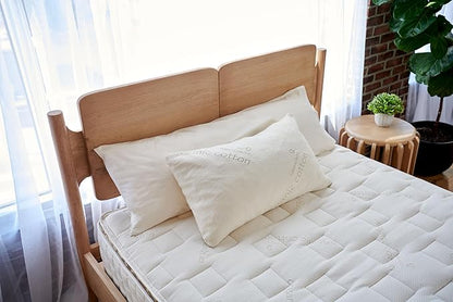 Naturepedic Organic Latex Pillow - King Bed Pillow with Medium Comfort - Luxury Pillow with Adjustable Fill for Comfortable Sleeping, Back Support and Neck Pain Relief