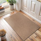 Easy Jute Door Mat 2x3 Indoor Outdoor Natural Rugs Solid Fiber Rug Woven Area Rug Boho Easy Clean Inside Carpet for Living Room Bedroom Dining Room Hallway or Outdoor Patio Porch (2 X 3 Natural)