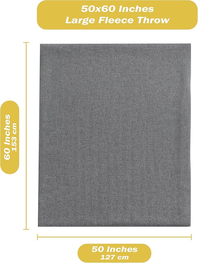 12 Bulk Pack Fleece Throw Blankets, 50x60 Soft for Home, Office, Wedding, Gift, Camping (Assorted 1)