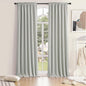 DONREN 108 Inches Long Curtains - 2 Panel Rod Pocket Drapes Room Darkening Thermal Insulated Curtains for Living Room Bedroom (Light Grey,52 W by 108 inch Length)