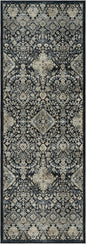Gertmenian Indoor Boho Rug - 2x6 Runner, Non Slip, Super Strong, Ideal for High Traffic Areas in Entryway, Bedroom, Kitchen - Tanis, Anthrocite, 28527
