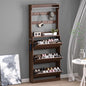 Shoe Cabinet with 3 Flip Drawers & Coat Rack, Narrow Hidden Shoe Storage Cabinet, 2-in-1 Hall Tree Slim Freestanding Shoe Rack Organizer for Entryway, Hallway, and Living Room