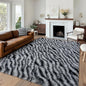 Fluffy Rugs for Living Room, 6x9 Ft Zebra Black and White Area Rug, Soft Large Shag Rugs for Bedroom Dorm Kids Room Nursery, Non-Slip Modern Fuzzy Plush Carpet for Indoor Home Decor