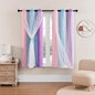 XiDi Curtains for Bedroom Decor, Rainbow Pink Purple/34/54