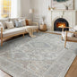Machine Washable Rugs 6x9 Area Rugs for Living Room,Ultra Soft Low Pile Retro Rugs for Bedroom,Dining Room,Large Non Slip Carpet Vintage Distressed Accent Rug for Farmhouse Office Home Decor
