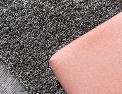 Unique Loom Solid Shag Collection Area Rug (2' 7" x 10' Runner, Graphite Gray)