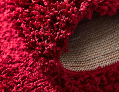 Unique Loom Solid Shag Collection Area Rug (3' 3" x 5' 3" Rectangle, Cherry Red)