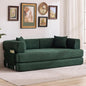 Garvee 5-in-1 Convertible Sofa Bed, 78.8" Modular Corduroy Sleeper with Sturdy Frame & No Assembly, Multi-Functional Futon for Small Space, Living Room & Guest Room (Dark Green)