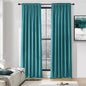 DONREN Thermal Room Darkening Draperies Window Curtain Panels - Easy Care Solid Rod Pocket Curtains for Dining Room (52 W x 96 L,2 Panels,Teal)