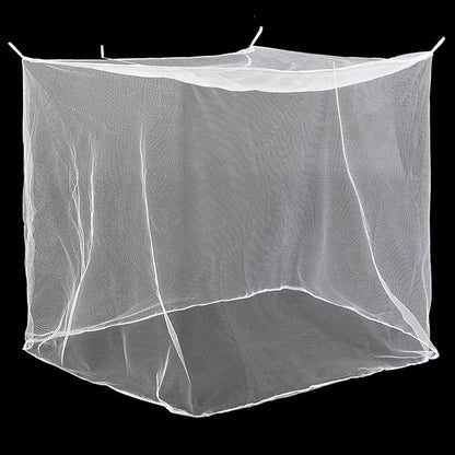 4 Corners Mosquito Net for Mosquiteros para Camas Bed Canopies Netting Bed Drapes Rectangular Mosquito Mesh for Camping Home Outdoor Travel(White A,L75 X W35.5 X H59 Inch,No-Opening)