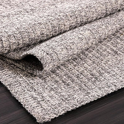Easy Jute Rug 8x10 Indoor Outdoor Natural Rugs Solid Fiber Rug Woven Area Rug Boho Easy Clean Inside Carpet for Living Room Bedroom Dining Room Hallway or Outdoor Patio Porch (8 X 10 Silver)