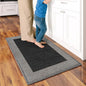 Kitchen Mats for Floor, Super Absorbent Kitchen Rugs Non Slip Washable, Soft Braided Kitchen Runner Rug, Standing Mat Kitchen Sink Mat, Easy to Clean, Black 17x30