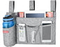 Linen Bedside Caddy, Bedside Storage Organizer for Hospital Beds, College Dorm Rooms or Baby Bed (5 Pockets-Grey)