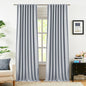 Vision Home Blue Fog Linen Full Blackout Curtains 90 inch Long for Bedroom Living Room Darkening Soundproof Window Panels Thermal Insulated Rod Pocket Back Tab Neutral Drapes 56" Wx90 Lx2