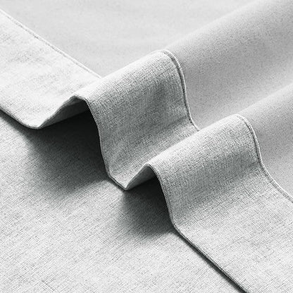 Macochico 100% Blackout Chenille Curtains for Living Room Classic Chenille Window Curtain Panels Thermal Drapes for Bedroom Hotel Grommet Curtains with Tieback Medium Gray 84" Wx96 L 1 Panel