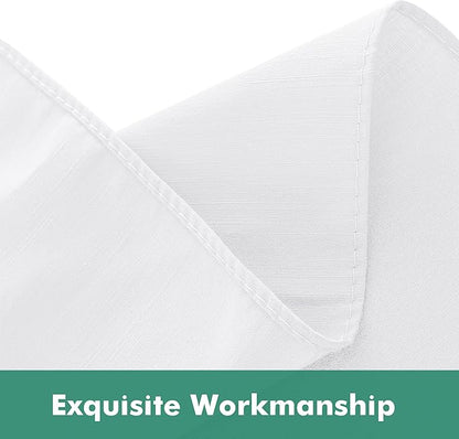 Biscaynebay Wrap Around Bed Skirts with Split Corners for Full Beds 16" Drop, White Elastic Dust Ruffles Adjustable Easy Fit Wrinkle & Fade Resistant Silky Luxurious Fabric Machine Washable