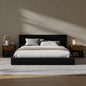 RECCI Cloud Upholstered King Bed Frame with Headboard, 5 Inch Foam Padded Platform, No Box Spring, Easy Assembly (Onyx Black)