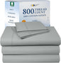 California Design Den Split King Sheets for Adjustable Bed - Buttery Soft 800 Thread Count, 100% Cotton Set, Sateen Bedding Set, Durable Twin XL Fitted Sheets - Light Grey