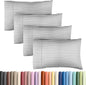 King Pillow Cases Set of 4 - Ultra Soft Hotel Quality Pillowcase Covers - Comfy, Cozy & Wrinkle Free - Shrinkage and Fade Resistant - Machine Washable Pillow Protectors - 4 Piece Set - Grey Stripes 2