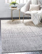 Unique Loom Del Mar Collection Area Rug - Jennifer (10' x 14' 1" Rectangle, Gray/ Black)