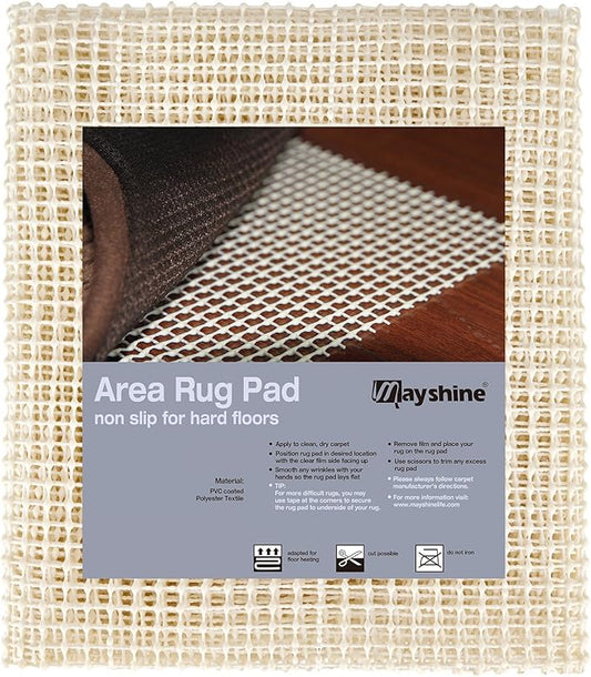 Non Slip Area Rug Gripper 4x6 Feet, Rug Gripper for Hardwood Floors, Laminate, Vinyl, Stone & Tile, Anti Slip Area Rug Pad for Under Rugs