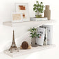 Fun Memories Floating Shelves for Wall, 24 x 9.3 Floating Shelf Wall-Mounted, Rustic Wood Bathroom Shelf Set of 2, Deep Bookshelf Storge Shelves for Living Room, Bedroom, Farmhouse, Brich Color