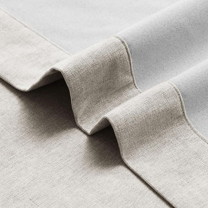 Macochico 100% Blackout Curtains Thermal Insulated Noise Reducing Chenille Curtains for Hotel Auditorium Bedroom Living Room Grommet Beige Taupe Curtains with Tieback Classic 52" Wx84 L 1 Panel