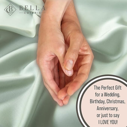 Bella Coterie Luxury Bamboo Viscose Queen Size Sheet Set | 100% Organically Grown | Ultra Soft | Cooling for Hot Sleepers | 18" Deep Pocket [Sea Glass]