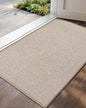 Color&Geometry Ultra-Thin Indoor Door Mat, 27"x59" Low-Profile Non-Slip Entryway Rug with Modern Geometric Texture, Washable Doormat for Entrance, Front Doors, Khaki (Rolled-up NO Creases)
