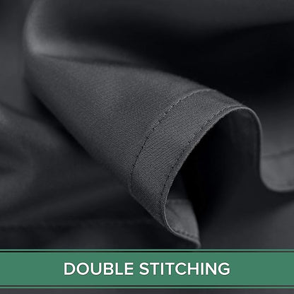 Pure Bamboo Split King Sheets, Genuine 100% Organic Viscose Derived from Bamboo Bed Sheet Set, Soft & Cooling, Double Stitching, 2 Fitted Sheets (Split King, Charcoal)