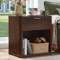 LEYAOYAO 23" Wide Fluted Night Stand with Charging Station, 1 Drawers Large End Table with Storage, Walnut Nightstand Wood Bedside Tables, Farmhouse Cabinet Dresser for Bedroom, Closet