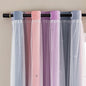 XiDi Curtains for Bedroom Decor, Rainbow GreyPinkPu-52-54